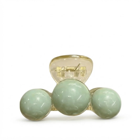 Pinza tres esferas verde - foto de producto sobre fondo blanco